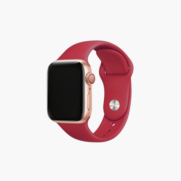 Hibiscus Red | Silicone Sport Apple Watch Band