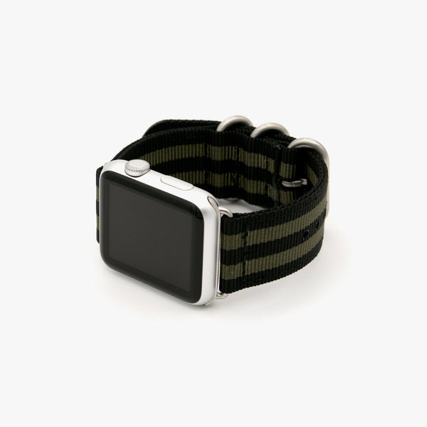 Nylon Apple Watch Band | Silver Hardware