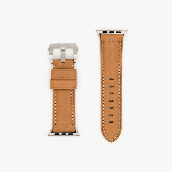 Leather Apple Watch Band | Silver Hardware